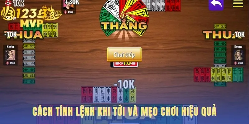 Giá trị ván thắng Tới dựa trên tổng lệnh các bộ bài